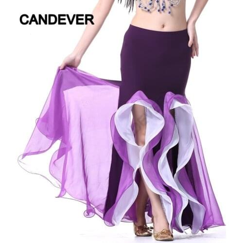 Belly Dance Bellydance Gypsy Spanish Flamenco Oriental Ethnic stage Costumes Women Ruffles India Bollywood Pulling Long Skirts