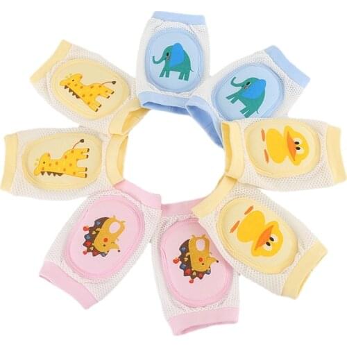 1Pair/set Baby Mesh Adjustable Kneepad Toddler Crawling Knee Pads Newborn Cotton Knee Safety Protection Pad Rodilleras Para Bebe
