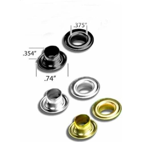 1000 sets of 0.375" (3/8") grommets & washers ,Round Eyelet Grommet