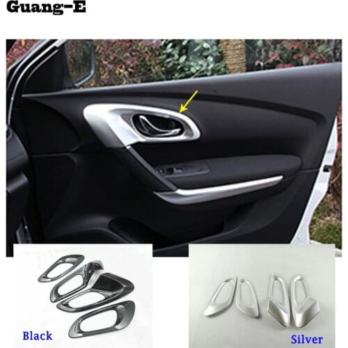 Cover Detector Stick Trims ABS Chrome Car Door Inner Built Handle Bowl Armrest 4pcs For Renault Kadjar 2016 2017 2018 2019
