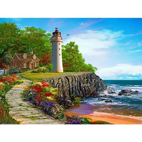 A10075 11CT/14CT/18CT/25CT/28CT oil scenery patterns Counted Cross Stitch DIY Cross Stitch Kits Embroidery Needlework Sets