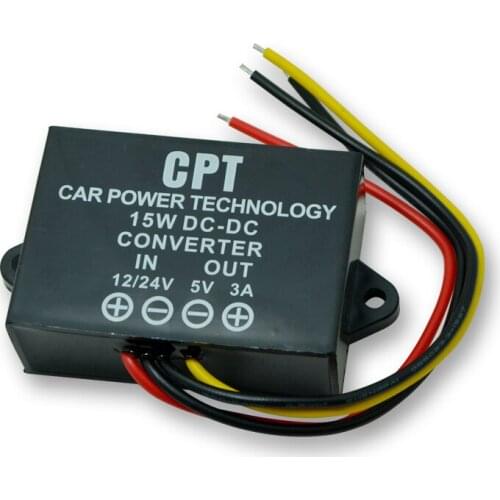 12V/24V to 5V 15W Car Power Converter DC-DC Step-down Module LED Display Dedicated