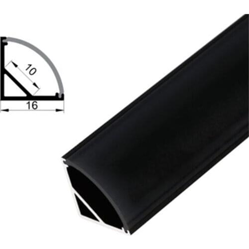 Free Shipping 2500mmX16mmX16mm Corner aluminum led housing, aluminum profile for led strip light led bar light width 12mm