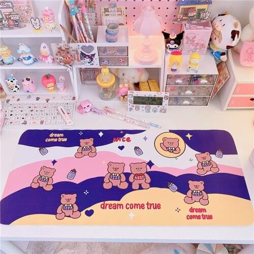 Large Japanese Cute Mouse Pad Waterproof Desktop Oil-proof Non-slip Desk Mat Kawaii Gaming Accessories Students Writing Pad