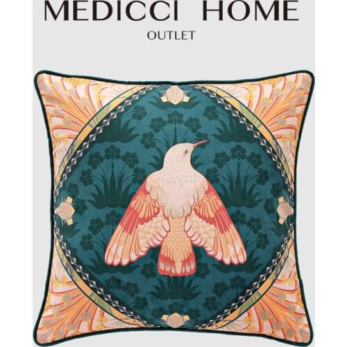 Medicci Home Cushion Cover Tropical Pineapple Garden Inspiration Pattern Print Authentic Luxury Retro Throw Pillow Case 45x45cm