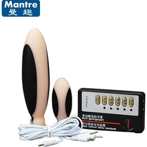 Electro Shock Anal Plug Big Dildo Sex Toys for Men Prostate Electrical Stimulation Woman Vaginal Massage juguetes sexuales