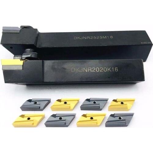 10PCS KNUX 160405R carbide inserts are used to install DKJNR2020K16 DKJNR2525M16 lathe tool holder 20mm 25mm DKJNR tool holder