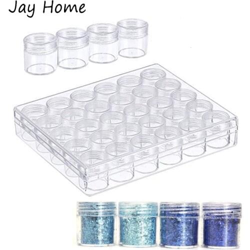 Diamond Painting Embroidery Storage Box with 30 Small Jars Diamond Painting Storage Containers DIY Accessories Storage Case