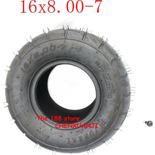 Lightning shipping 16x8.00-7 ATV Tire Fit for ATV 50CC,90CC,70CC,110CC,125CC Outer Tubeless