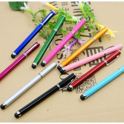 Multifunction 2 In 1 Ballponit Capacitive Stylus Touch Screen Pen for Ipad Samsung Xiaomi Mi Pad 4 Tablet Phone Pens 500pcs