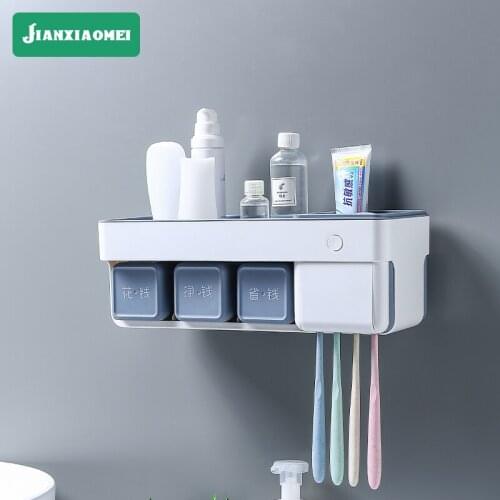 Wall suction toothbrush holder bathroom vibrato with the same toothbrush toothbrushing cup mouthwash cup set toothpaste toothbru