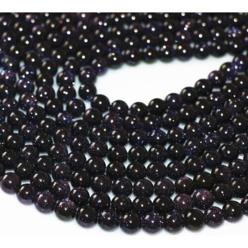 Natural blue sand stone 6mm 8mm 10mm 12m beautiful round loose beads diy hot-selling gift B130