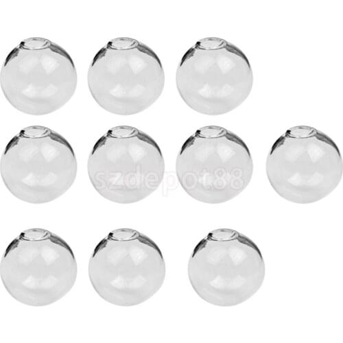 New Arrivals 2015 Globe Glass Bottle Ring Pendant Locket 14mm Ball 4mm Mouth 10PCS Clear