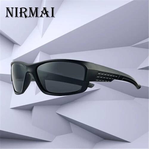 UV400 NIRMAI Polarized Sunglasses Brand Sports Classic Driving Male Goggle Vintage Glasses Square New for Men Polaroid Eyewear
