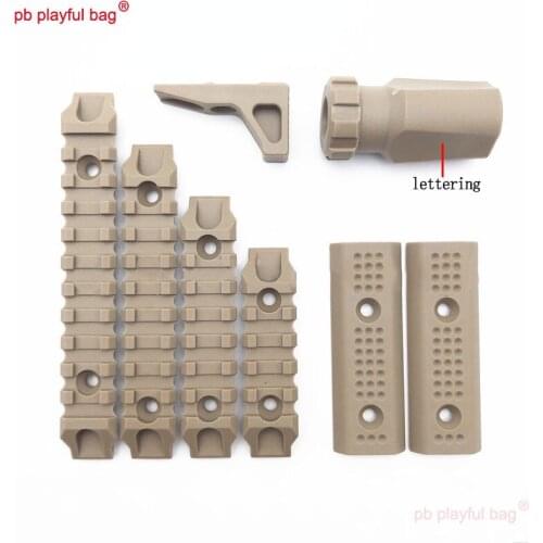PB Playful Bag Outdoor Sports gel ball gun SLR mlok Nylon material Guide rail fire cap handstop CS equipment Toy Parts MG30