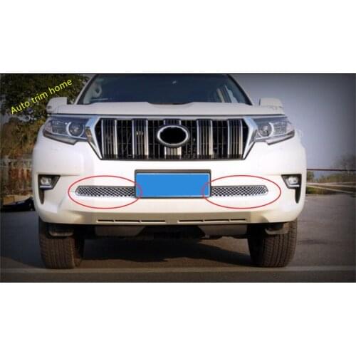 Lapetus Front Head Bottom Racing Grille Under Grill Molding Cover Trim Fit For Toyota Land Cruiser Prado FJ150 2018 - 2020 ABS