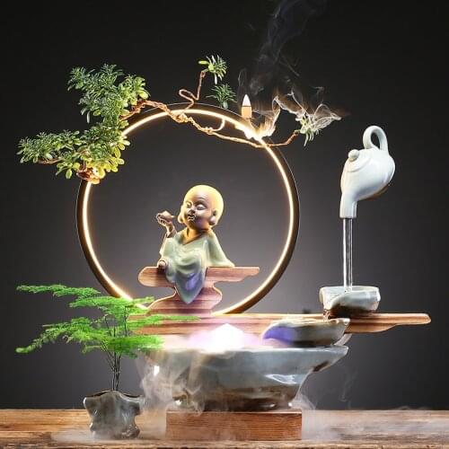 Tianhu Hanging Make a Fortune as Endless as Flowing Water Decoration Desktop Rockery Fountain Creative Opening Gift