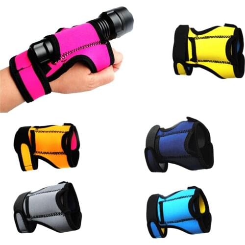 Hand and Arm Strap Adjustable Soft Hand Mount for Led Flashlight Dive Lights Scuba Torch