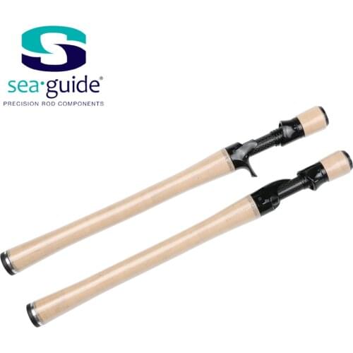 SeaGuide 1Set Spinning Casting Reel Seat 4A Cork Full Length Handle Kit Lure Rod DIY Fishing Rod Component Pole Accessory Repair