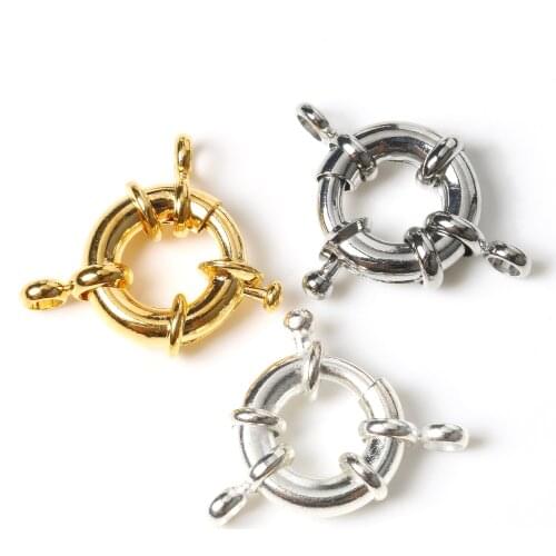 11/13/15mm Gold/Silver Color Metal Lobster Clasp Spring Clasps For Jewelry Making DIY Clavicle Bracelets Necklace Findings Craft