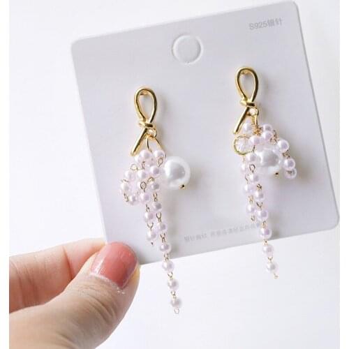 Sweet Girl Earrings Size Pearl Irregular Pearl Tassel Earrings 2020 Fashion New Wild Hypoallergenic Earrings Women Nausznica