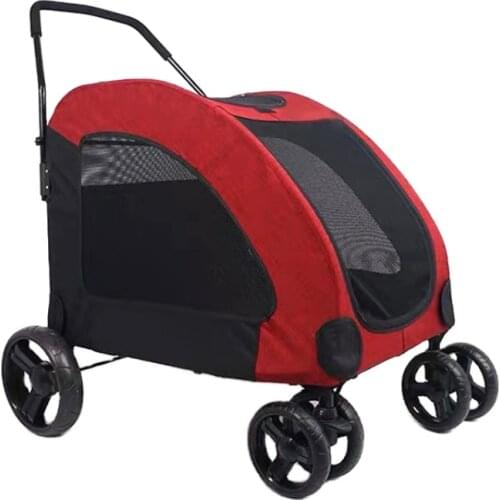 Cat Dog Pet Stroller Foldable Carrier Strolling Cart Folding Travel Carrier Carriage