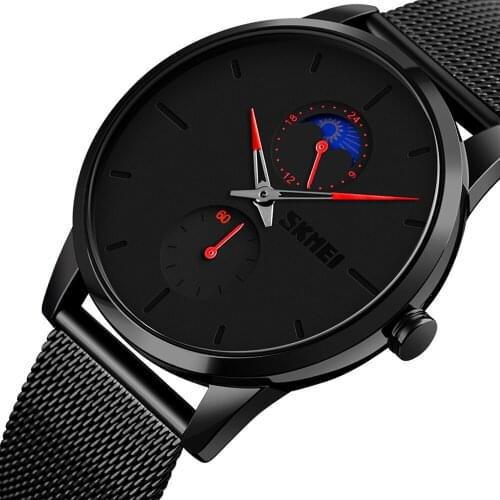 SKMEI Wristwatches Men Fashion Casual Watch Stainless Steel Strap 30M Water Resistant Sports Watches