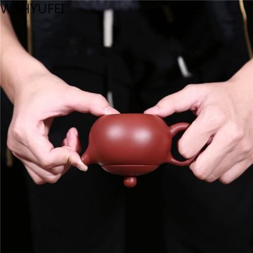 WSHYUFEI Chinese Pure Handmade Purple Clay Xi Shi Pot Famous Dahongpao mud Zisha Teapot Tea set 188 ball hole filter 140ml