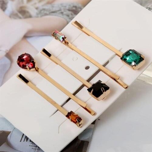 5 Pcs Hairpins Drill Elegant Attractive Beautiful Bobby Pins Hairpin Barrettes Hair Clips Decoration for Women Ladies