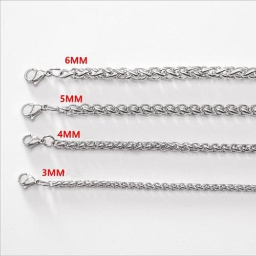 1PCS 304&316 Stainless Steel Width 3/4/5/6mm Keel Link Chain Necklace For Men Women Chain Necklace Jewelry & Accessories Jp