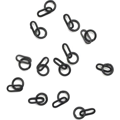 20PCS Carp Fishing Accessories Carp Rig Rings Micro Double Ring Fishing Hook Connector Metal Hair Chod Rig Carp Fishing Tackle