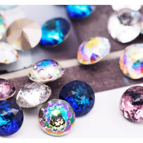 2021 New Gem flower Crystal Fancy Stone Glass strass Crystal rhinestones cristal Point back nails rhinestones Jewelry decoration