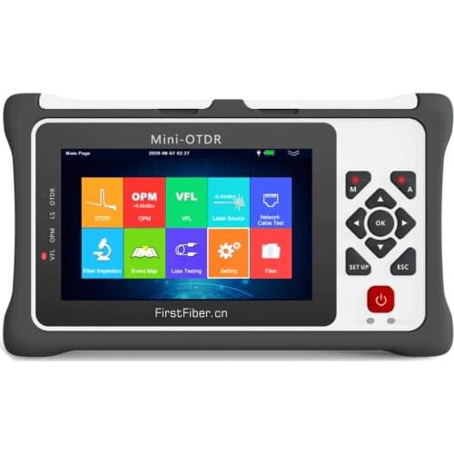 24/22dB Pro mini OTDR Reflectometer with OPM OLS VFL Loss Attenuation Tester Touch Screen SC FC 1310nm 1550nm Fiber Optic OTDR