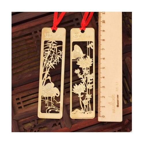 4pcs Vintage Metal Bookmark Cute Stationery Chinese style Bookmarks for Books Hollow Metal Bookmarks Teacher Gift Teacher School