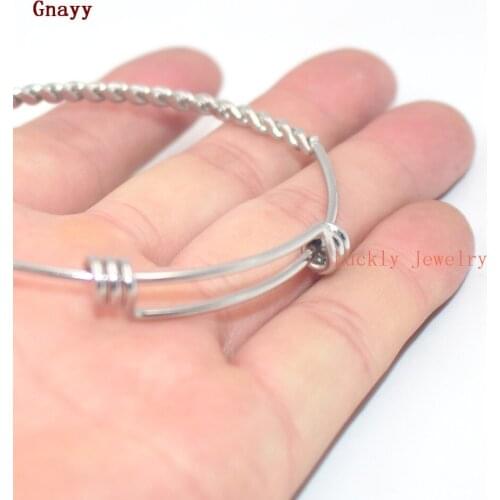 5pcs Lot in bulk Fashion design Adjustable Wrapped Stainless Steel Bracelet Bangle Cuff Double Hoop