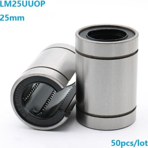 50pcs/lot 25mm LM25UUOP LM25OP LM25UU-OP open linear motion ball bearing bush bushing for CNC DIY Open Type Linear Bearing