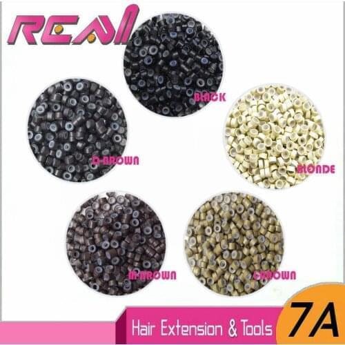5000Pcs Hair Micro Ring Microring Microringen Silicone Links Beads Tube Feather Hair Extensions Tools