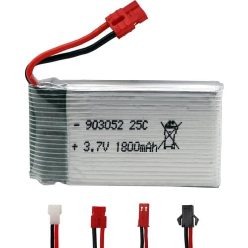 3.7V 1800mAh lipo Battery XH4 /XH2.54/JST Plug for KY601S SYMA X5 X5S X5C X5SC X5SH X5SW X5HW X5UW M18 H5P HQ898 H11D H11C parts