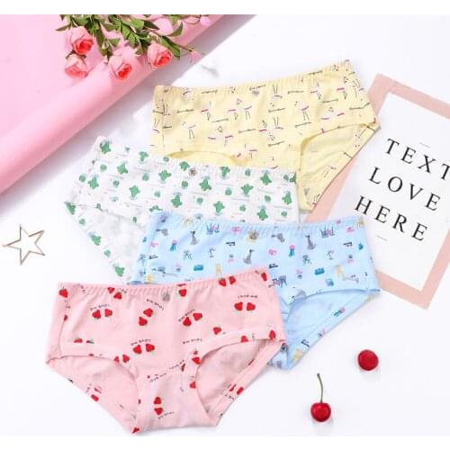 Pure Cotton Women Panties Underwear 95% Cotton Breathable Solid Candy Color Women Girl Briefs Underpant Lingerie Panty
