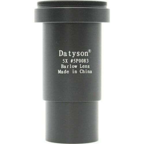 Datyson Astronomical Telescope Accessories 1.25 Inches Barlow Mirror Optical Glass Lens M42*0.75 Pitch 5X Extender 5P0083