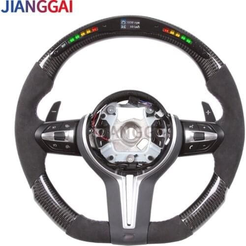 For BMW Steering Wheel M3M5 1- 4 Series X1 X2 X3 X4 X5 X6 Itlay Alcantara LED Shift Light Racing Steering