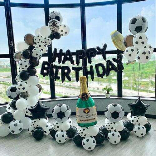Football Soccer Arch Balloon Garland Theme Party Latex Foil Ballon Boy Birthday Games Toys Event Fans Celebration Party Supplies