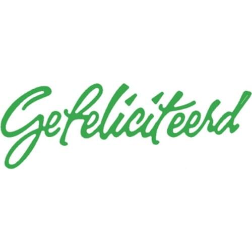 Gefeliciteerd Dutch Word Die Cuts For Card Making Dutch Word Gefeliciteerd dies scrapbooking metal cutting dies new 2019