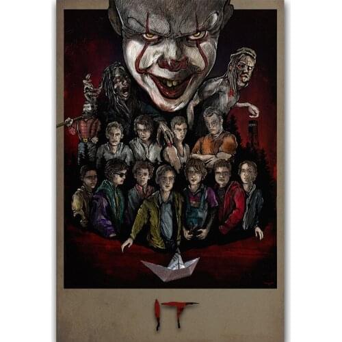 It 2017 Movie Stephen King Hot New Horror Film 3-Silk Art Poster Wall Sticker Decoration Gift