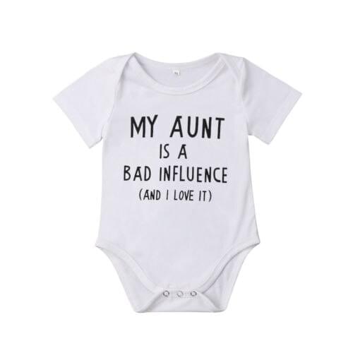 Ma&Baby 0-18M Newborn Infant Baby Boy Girl Romper Funny Letter My Aunt Short Sleeve Jumpsuit Playsuit Summer Clothes D509