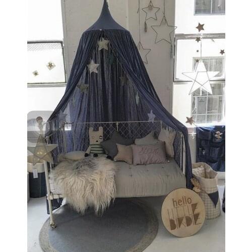 Round Decor Hanging Mosquito Net Home Baby Princess Dome Bed Canopy Indoor Outdoor Cotton Kids Castle Play Tent D30