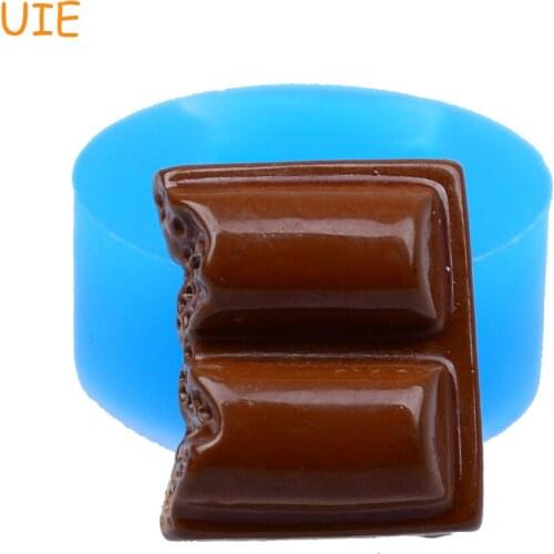 KYL003U 22.3mm Bitten Chocolate Bar Flexible Silicone Mold for Dessert, Cake Decorating Tools, Fondant, Resin, Cookie Biscuit