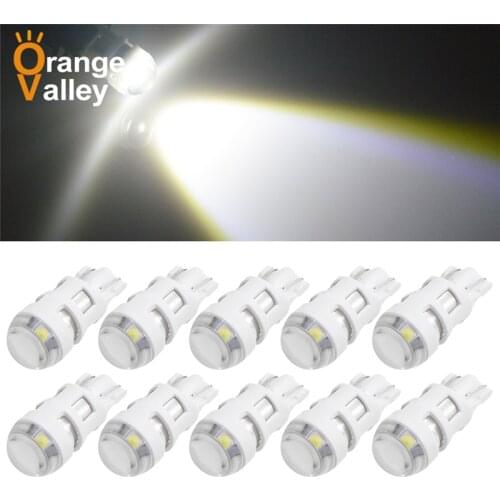 10PCS T10 W5W LED Car Clearance Lights Reading Lamp 3030 SMD Auto Interior Vehicle Dome Door Bulb Accessories Trunk light 6000K