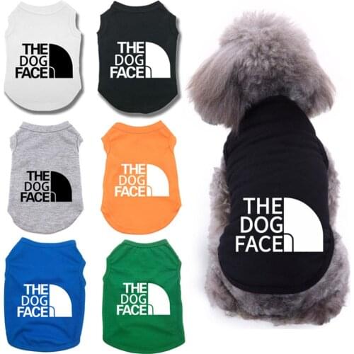 Miflame Letter Printing Puppy Sleveless Summer Dog Clothes Cute French Bulldog Poodle Clothes Solid Dog Shirts For Puppy Costume