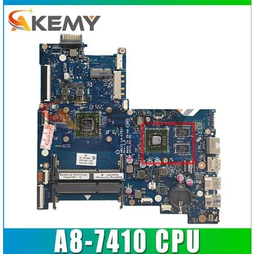 AKemy Laptop motherboard For HP 15-AC 15-AF Core A8-7410 Mainboard ABL51 LA-C781P 813971-501 818062-601 AM7410 216-0867030